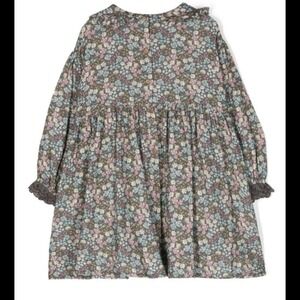 Tocoto Vintage Girls Floral Tiered Dress Modest Long Sleeves Size 4 Y